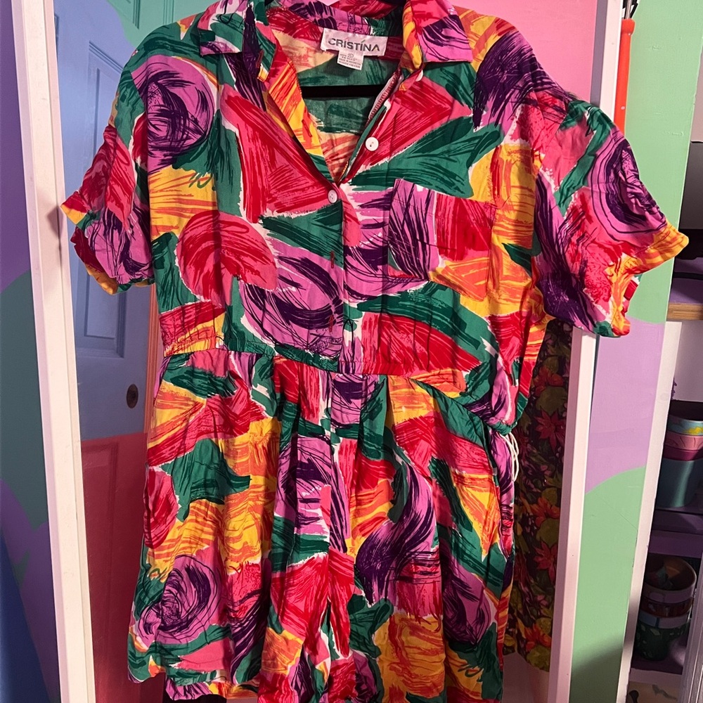 Cristina Multicolor Abstract Romper